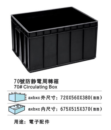 70#防靜電周轉箱