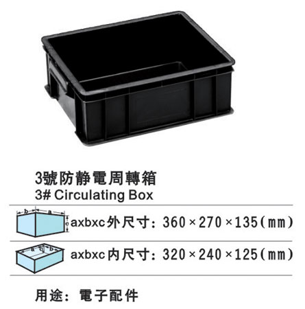 3#防靜電周轉箱